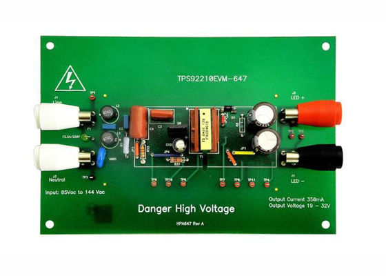 TPS92210EVM-647 এম্বেডেড সলিউশনস ন্যাচারাল পিএফসি এলইডি লাইটিং ড্রাইভার কন্ট্রোলার মূল্যায়ন মডিউল