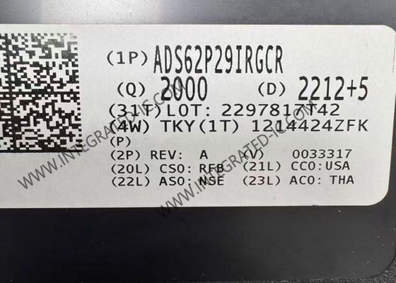 ADS62P29IRGCR ইন্টিগ্রেটেড সার্কিট চিপ ১২-বিট রেজোলিউশন ২৫০ MSPS ADC, কমপ্যাক্ট ৬৪ QFN প্যাকেজ সহ