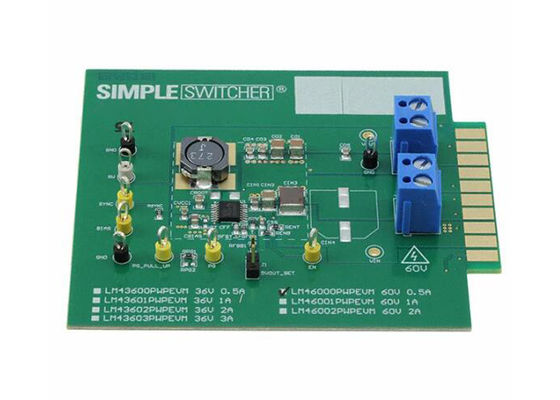 LM46000PWPEVM এম্বেডেড সলিউশনস ৫০০mA সিঙ্ক্রোনাস স্টেপ ডাউন কনভার্টার মূল্যায়ন বোর্ড