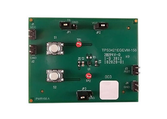 TPS3421EGEVM-156 এম্বেডেড সলিউশনস ডুয়াল চ্যানেল পুশ বাটন রিসেট টাইমার মূল্যায়ন মডিউল
