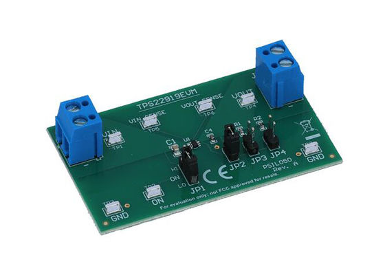 TPS22919EVM এম্বেডেড সলিউশনস মূল্যায়ন বোর্ড 5.5V 1.5A লোড সুইচ মূল্যায়ন মডিউল