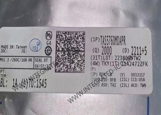 TAS5760MDAPR ইন্টিগ্রেটেড সার্কিট চিপ ক্লাস-ডি এমপ্লিফায়ার যার 55.2 W আউটপুট পাওয়ার, 0.03% THD প্লাস নয়েজ এবং 4 ওহম লোড ইম্পিডেন্স