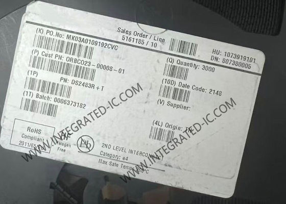 DS2483R ইন্টিগ্রেটেড সার্কিট চিপ, যা SOT-23-6 প্যাকেজে 300µA কারেন্ট সরবরাহ এবং 1-Wire® প্রোটোকল সহ