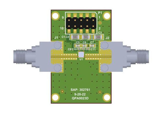 QPA0023DEVB এম্বেডেড সলিউশনস ৬গিগাহার্জ থেকে ১৮গিগাহার্জ ১ওয়াট ড্রাইভার এমপ্লিফায়ার মূল্যায়ন বোর্ড