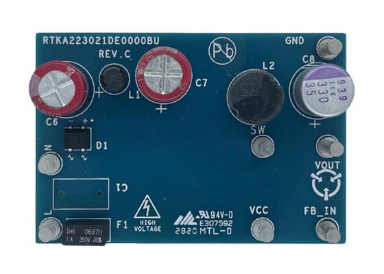 RTKA223021DE0000BU এম্বেডেড সলিউশনস RAA223021 উচ্চ ভোল্টেজ বাক কনভার্টার মূল্যায়ন বোর্ড
