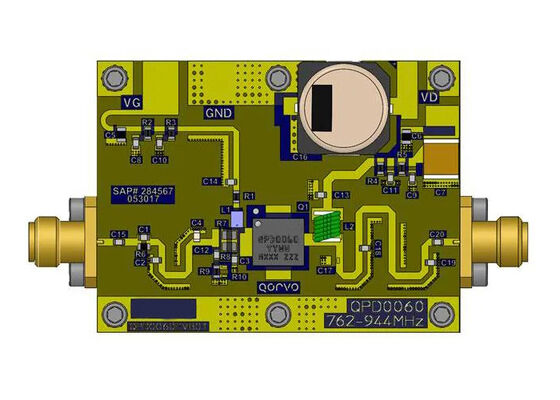 QPD0060PCB4B01 এম্বেডেড সলিউশনস ৯০W ৪৮V GaN RF পাওয়ার ট্রানজিস্টর মূল্যায়ন বোর্ড