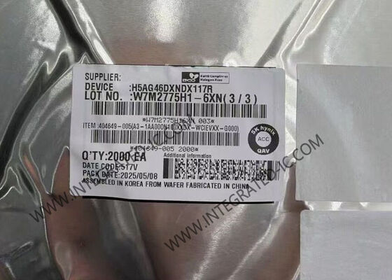 H5AG46DXNDX117R মেমরি আইসি চিপ 16Gbit DDR4 DRAM BGA-96 প্যাকেজে 3200Mbps ডেটা ট্রান্সফার রেট সহ