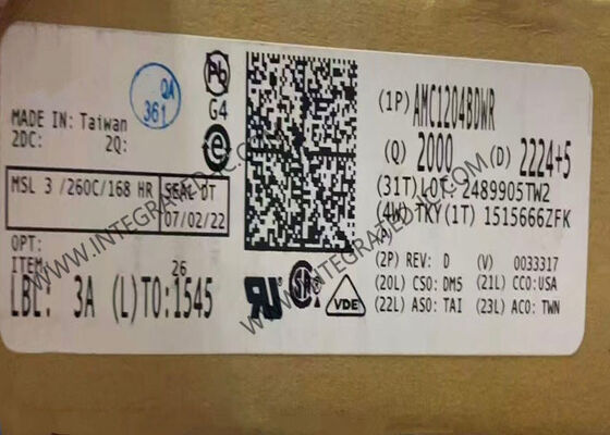AMC1204BDWR 20MHz Isolated Delta-Sigma Modulator Integrated Circuit Chip with 1200 VPEAK and 15 kV/μs Transient Immunity in SOIC16 Package (এসওআইসি১৬ প্যাকেজে ১২০০ ভিপিইএকে এবং ১৫ কিলোভোল্ট/মাইকস ট্রানজিয়েন্ট ইমিউনিটি সহ এএমসি১২০৪বিডিডাব্লুআর ২০এমএইচজেড আইসোলেটেড ডেল্টা-সিগমা মডুলেটর ইন্টিগ্রেটেড সার্কিট চিপ)