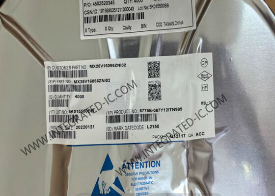 MX25V16066ZNI02 16Mbit 80 MHz SPI ইন্টারফেস NOR ফ্ল্যাশ মেমরি IC MXSMIO™ WSON8