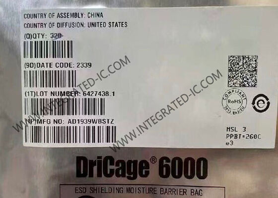 AD1939WBSTZ উচ্চ কর্মক্ষমতা সম্পন্ন ২৪-বিট রেজোলিউশন, ১৯২ kHz রূপান্তর হার সম্পন্ন স্বয়ংচালিত গ্রেড অডিও কোডেক ইন্টিগ্রেটেড সার্কিট চিপ