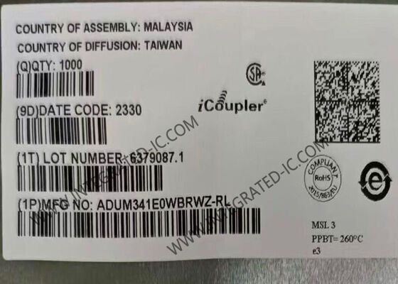 ADUM341E0WBRWZ 4 চ্যানেল অটোমোটিভ ডিজিটাল আইসোলেটর IC 5700Vrms আইসোলেশন সহ