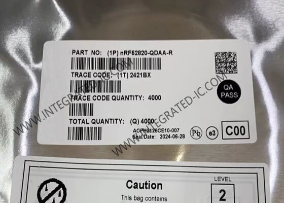 NRF52820-QDAA-R BT IC ব্লুটুথ সিস্টেম-অন-চিপ ৮ ডিবিএম আউটপুট পাওয়ার সহ BT 5.3 সমর্থন এবং বর্ধিত তাপমাত্রা পরিসীমা -40°C থেকে 105°C