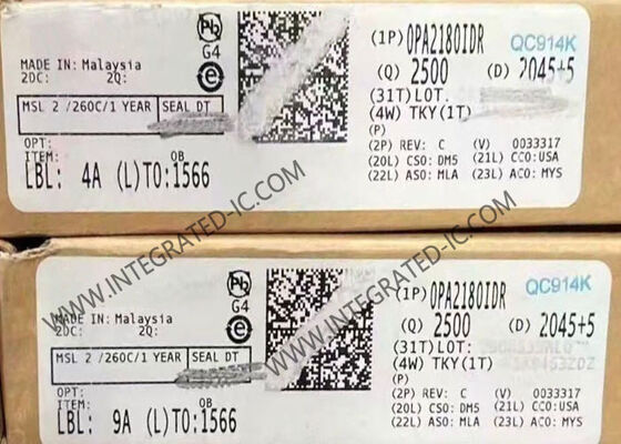 OPA2180IDR 36V শূন্য-ড্রাইফ্ট অপারেশনাল অ্যামপ্লিফায়ার ইন্টিগ্রেটেড সার্কিট চিপ, রেল-টু-রেল আউটপুট এবং ২ MHz গেইন ব্যান্ডউইথ সহ SOIC8