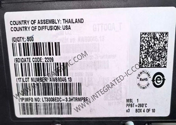 LT3008EDC-3.3 ইন্টিগ্রেটেড সার্কিট চিপ 20mA আউটপুট কারেন্ট 45V ইনপুট ভোল্টেজ 3.3V LDO লিনিয়ার রেগুলেটর