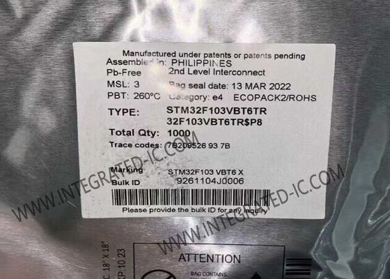 STM32F103VBT6 মাইক্রোকন্ট্রোলার এমসিইউ 72MHz এআরএম কর্টেক্স-এম 3 32-বিট কোর এবং 128 কেবি ফ্ল্যাশ মেমরি সহ