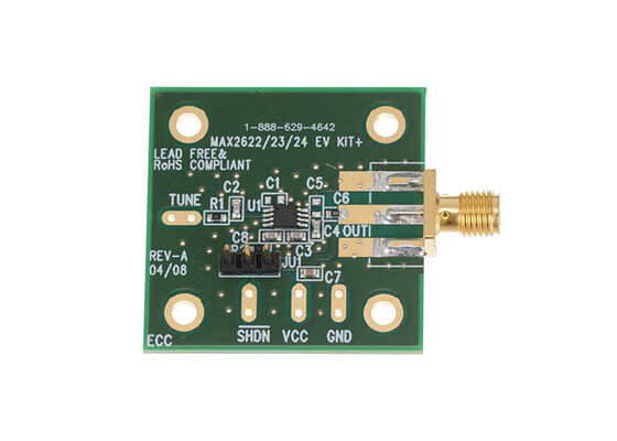 MAX2622EVKIT এমবেডেড সলিউশন 855MHz থেকে 881MHz ভোল্টেজ নিয়ন্ত্রিত ওসিলেটর মূল্যায়ন বোর্ড