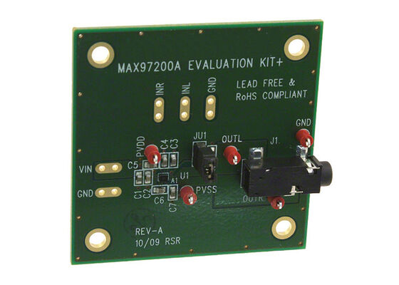 MAX97200AEVKIT এমবেডেড সলিউশন 2-চ্যানেল আউটপুট ক্লাস জি অডিও এম্প্লিফায়ার মূল্যায়ন বোর্ড
