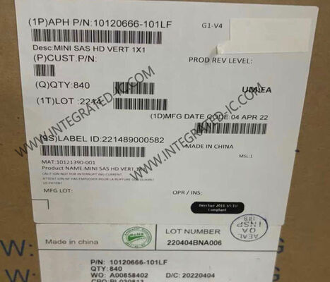 10120666-101LF মিনি-এসএএস এইচডি সংযোগকারী 16 অবস্থান 6 গিগাবাইট / সেকেন্ড এবং 12 গিগাবাইট / সেকেন্ড ডেটা রেট এবং সোনার যোগাযোগ সমাপ্তি সহ