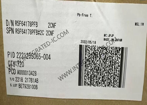 R5F64178PFB মাইক্রোকন্ট্রোলার MCU হাই-এন্ড R32C/100 32-বিট 50MHz মাইক্রোকন্ট্রোলার IC