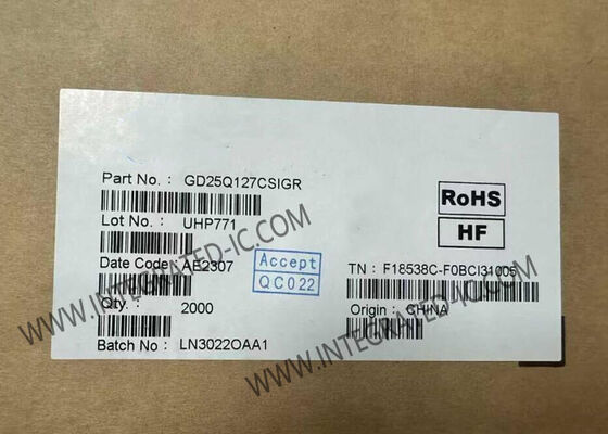 GD25Q127CSIGR 128M-বিট 104MHz কোয়াড আই/ও মেমরি আইসি চিপ সিরিয়াল ফ্ল্যাশ এনওআর মেমরি 8-SOIC