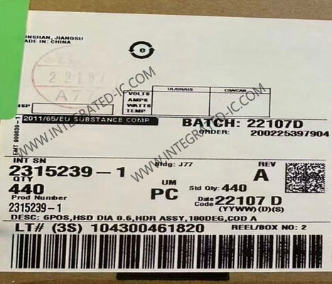 2315239-1 6 অবস্থান সুরক্ষিত অটোমোটিভ এইচএসডি ডেটা সংযোগকারী 100 ভোল্ট ওয়্যার-টু-বোর্ড উল্লম্ব মাউন্ট