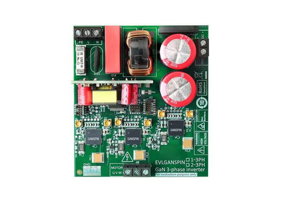 EVLGANSPIN1-3PH এমবেডেড সলিউশনস GANSPIN611 STM32G431RB মোটর কন্ট্রোল রেফারেন্স ডিজাইন বোর্ড