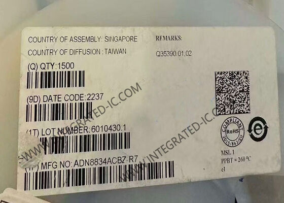 ADN8834ACBZ ইন্টিগ্রেটেড সার্কিট চিপ 1.5A আউটপুট বর্তমান TEC নিয়ামক 2.7V ~ 5.5V সরবরাহ ভোল্টেজের সাথে থার্মোলেকট্রিক কুলার নিয়ন্ত্রণের জন্য