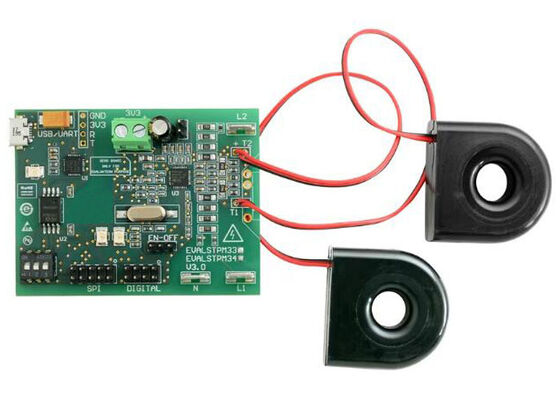 EVALSTPM34 এমবেডেড সলিউশন STPM34 ডুয়াল-ফেজ এনার্জি মিটারিং ইভালুয়েশন বোর্ড