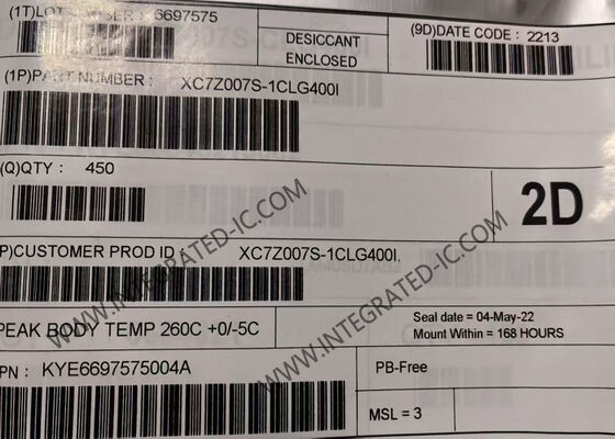 XC7Z007S-1CLG400I ফিল্ড প্রোগ্রামেবল গেট অ্যারে 1 GHz CPU ফ্রিকোয়েন্সি 23000 লজিক এলিমেন্টস এবং DDR3 মেমরি সাপোর্ট সহ