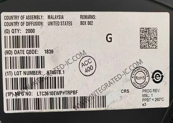 LTC3610EWP ইন্টিগ্রেটেড সার্কিট চিপ 12A আউটপুট বর্তমান 4V থেকে 24V ইনপুট রেঞ্জ একক সমন্বিত স্টেপ-ডাউন ডিসি / ডিসি রূপান্তরকারী