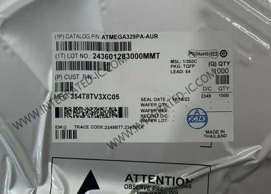 ATMEGA329PA-AUR AVR মাইক্রোকন্ট্রোলার MCU উচ্চ-কার্যকারিতা 8-বিট 20MHz 54 I/O লাইন সহ