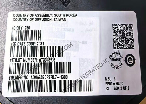 AD9695BCPZRL7-1300 ইন্টিগ্রেটেড সার্কিট চিপ 14-বিট 1300 MSPS ডুয়াল এনালগ-টু-ডিজিটাল কনভার্টার
