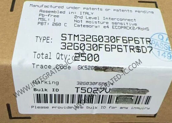STM32G030F6P6TR মাইক্রোকন্ট্রোলার এমসিইউ সিঙ্গেল কোর 32KB ফ্ল্যাশ এমবেডেড এমসিইউ TSSOP20