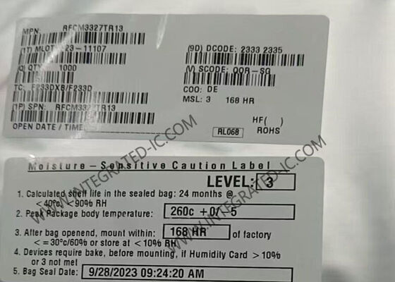 RFCM3327 ইন্টিগ্রেটেড সার্কিট চিপ 45MHz থেকে 1218MHz GaAs/GaN পাওয়ার ডাবলার অ্যামপ্লিফায়ার মডিউল