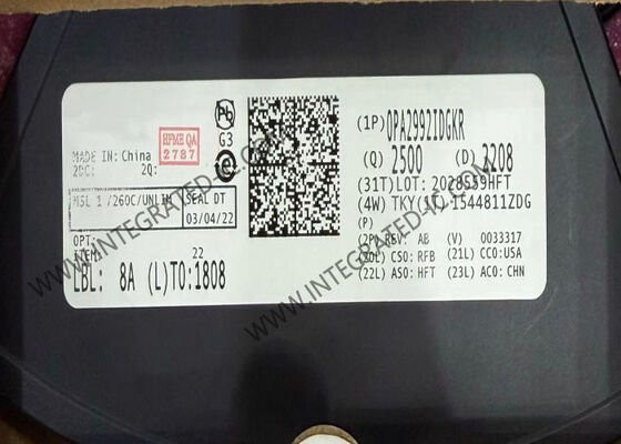 OPA2992IDGKR ইন্টিগ্রেটেড সার্কিট চিপ ডুয়াল 40V 10.6MHz নিম্ন-শব্দ অপারেটিং এম্প্লিফায়ার