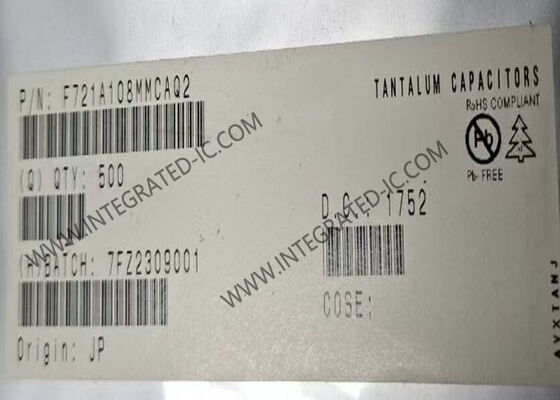 F721A108MMCAQ2 1000 μF 10V কমপ্যাক্ট PCB ডিজাইনের জন্য নিম্ন প্রোফাইল ইলেক্ট্রোলাইটিক ট্যানটালিয়াম ক্যাপাসিটর