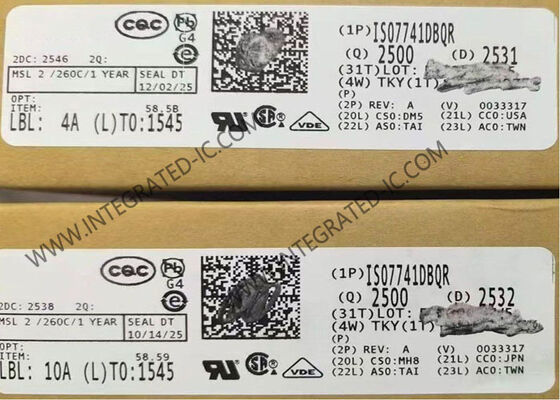 ISO7741DBQR হাই-স্পিড ১০০ এমবিপিএস ডিজিটাল আইসোলেটর ৩০০০ ভিআরএম আইসোলেশন এবং শক্তিশালী ইএমসি কোয়াড চ্যানেল আইসি চিপ সহ