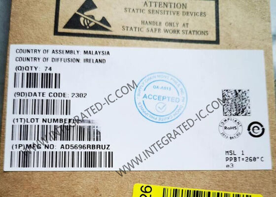 AD5696RBRUZ 16-বিট কোয়াড চ্যানেল ডিজিটাল থেকে অ্যানালগ রূপান্তরকারী ন্যানোড্যাক + কম শক্তি খরচ সহ
