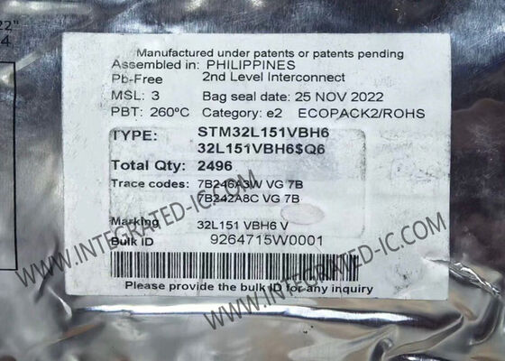 STM32L151VBH6 128KB ফ্ল্যাশ মেমরি সহ অতি-নিম্ন শক্তির 32-বিট এআরএম কর্টেক্স-এম 3 মাইক্রোকন্ট্রোলার এমসিইউ