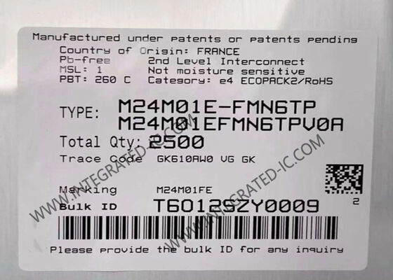 SOIC8 প্যাকেজে M24M01E-FMN6TP 1Mbit নন ভোলাটাইল EEPROM মেমরি আইসি চিপ