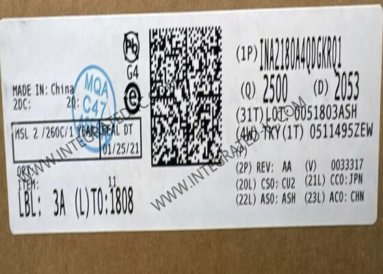 INA2180A4QDGKRQ1 ২৬V ৩৫0kHz অটোমোটিভ-গ্রেড ডুয়াল চ্যানেল কারেন্ট সেন্স অ্যামপ্লিফায়ার ইন্টিগ্রেটেড সার্কিট চিপ