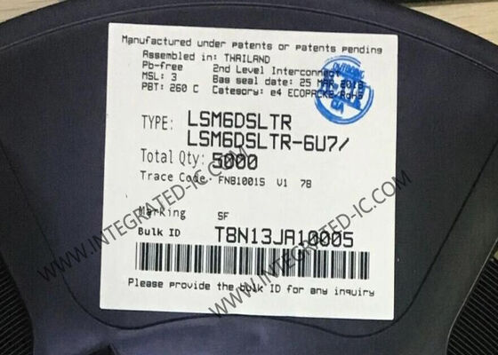 LSM6DSLTR সেন্সর আইসি ১৬-বিট রেজোলিউশন, ৬৫০ ইউএ অপারেটিং সাপ্লাই কারেন্ট এবং আই২সি, এসপিআই ইন্টারফেস সহ ৬-অ্যাক্সিস আইএমইউ