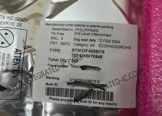 STM32F429BIT6 মাইক্রোকন্ট্রোলার MCU 32 বিট সিঙ্গল কোর 180MHz LQFP208 প্যাকেজে