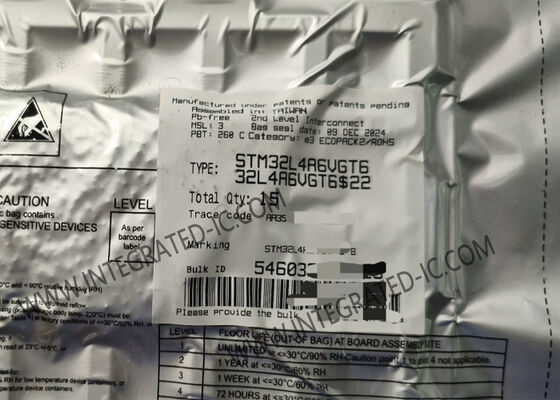 মাইক্রোকন্ট্রোলার MCU STM32L4A6VGT6 80MHz মাইক্রোকন্ট্রোলার চিপস LQFP100 একক কোর