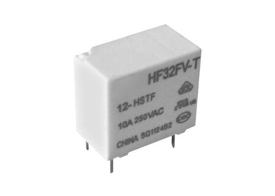 HF32FV-T/12-HTF ইন্টিগ্রেটেড সার্কিট চিপ 10A সাবমিনিয়াচার ইন্টারমিডিয়েট পাওয়ার রিলে 277VAC সর্বোচ্চ সুইচিং ভোল্টেজ এবং -40°C থেকে 105°C অপারেটিং তাপমাত্রা সহ