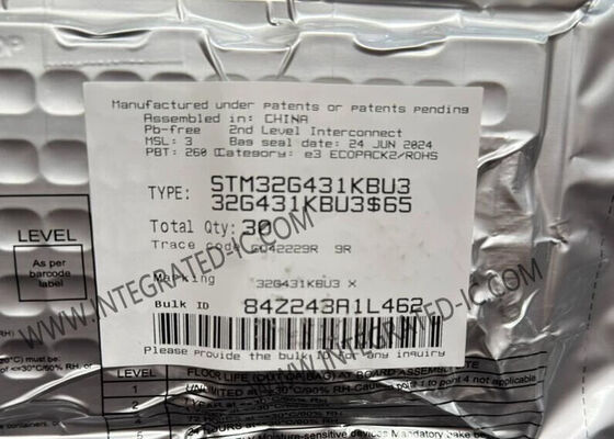 STM32G431KBU3 32-বিট ARM Cortex-M4F মাইক্রোকন্ট্রোলার, UFQFN-32 প্যাকেজে 170MHz গতি সহ