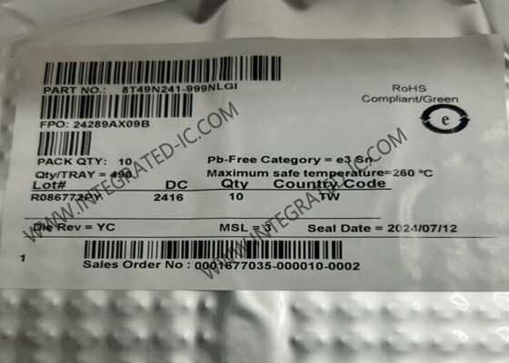 8T49N241-999NLGI ইন্টিগ্রেটেড সার্কিট চিপ 1GHz ফেমটোক্লক এনজি ক্লক ট্রান্সলেটর সহ QFN40 প্যাকেজে