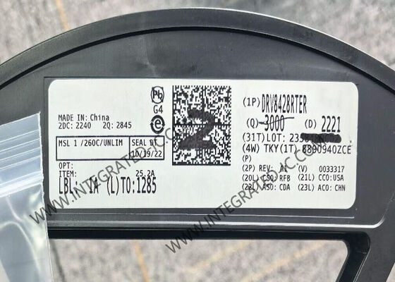 DRV8428RTER ইন্টিগ্রেটেড সার্কিট চিপ 35V 1A বাইপোলার স্টেপার মোটর ড্রাইভার 1/256 মাইক্রোস্টেপিং সহ