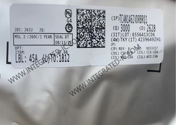 TCAN1462VDRBRQ1 ইন্টিগ্রেটেড সার্কিট চিপ সিগন্যাল ইম্প্রুভমেন্ট সহ CAN FD ট্রান্সসিভার VDFN8 প্যাকেজে