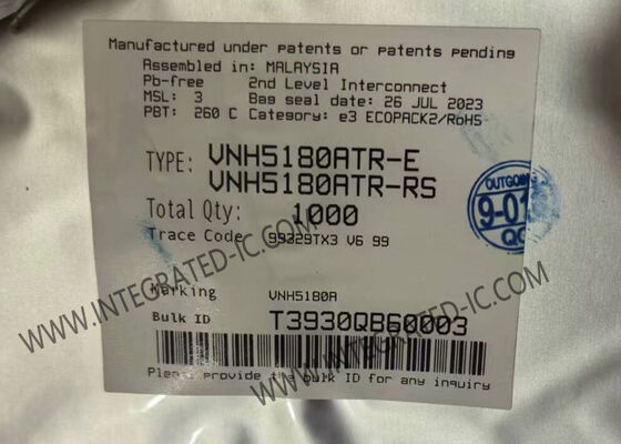 VNH5180ATR ইন্টিগ্রেটেড সার্কিট চিপ পাওয়ার MOSFET সমান্তরাল মোটর ড্রাইভার